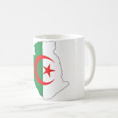 Mug Carte DZ de drapeau de l'Algérie (Devant droit)