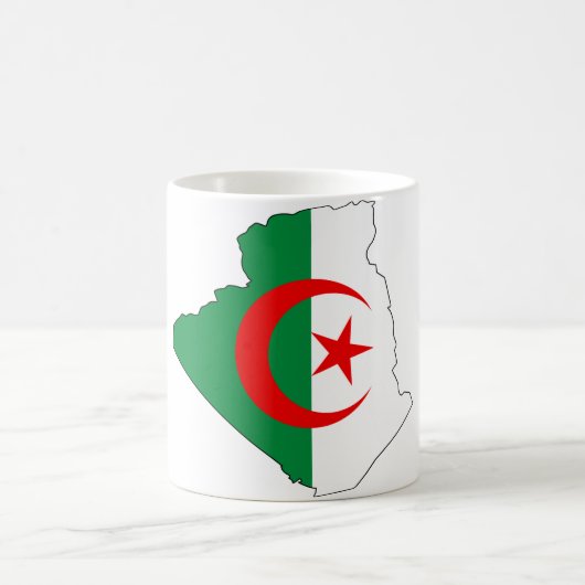 Mug Carte DZ de drapeau de l'Algérie (Centre)