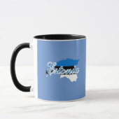Mug Carte Estonie moderne simple Plan National Drapeau (Gauche)