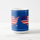 Mug Carte et drapeau américains (Centre)