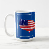 Mug Carte et drapeau américains (Gauche)