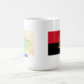 Mug Carte et drapeau de l'Angola (Centre)