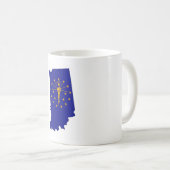 Mug Carte et drapeau de l'Indiana (Devant droit)