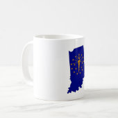 Mug Carte et drapeau de l'Indiana (Devant gauche)