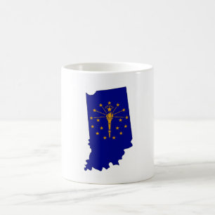 Mug Carte et drapeau de l'Indiana