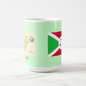 Mug Carte et drapeau du Burundi (Centre)