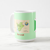 Mug Carte et drapeau du Burundi (Devant gauche)