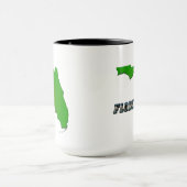 Mug Carte et texte de l'État de Floride (Centre)