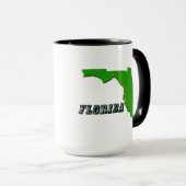 Mug Carte et texte de l'État de Floride (Devant droit)