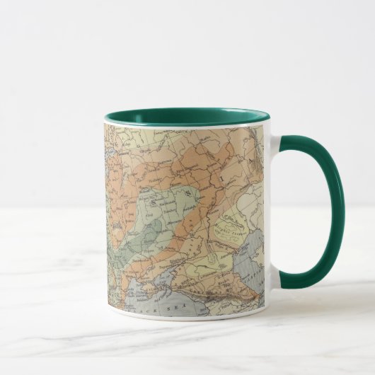 Mug Carte européenne de la densité de population | (Droite)
