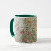 Mug Carte européenne de la densité de population | (Devant gauche)