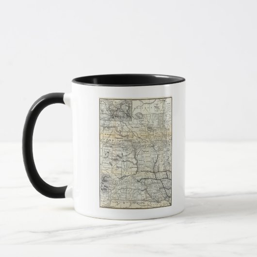 Mug Carte exacte du Dakota (Gauche)