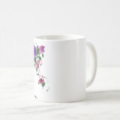 Mug Carte florale du monde (Devant droit)