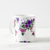 Mug Carte florale du monde (Devant gauche)