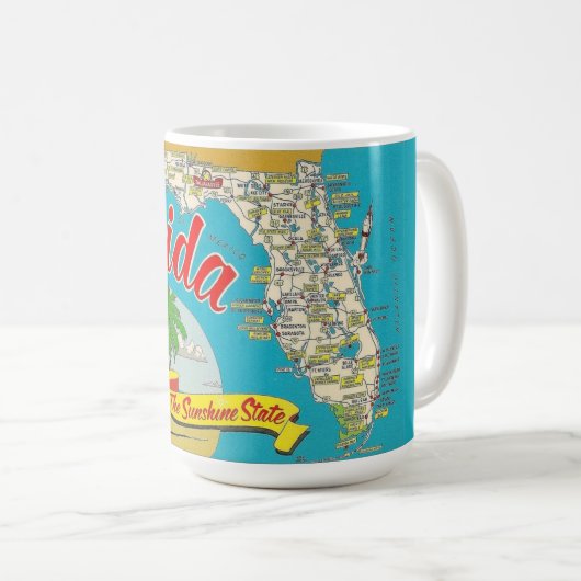 Mug Carte Floride (Devant droit)