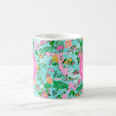 Mug Carte Floride Preppy Palm Beach Motif Monogrammé (Centre)