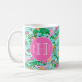 Mug Carte Floride Preppy Palm Beach Motif Monogrammé (Gauche)