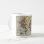 Mug Carte générale vintage du monde (Devant gauche)
