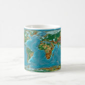Mug Carte géographique du monde (Centre)