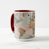 Mug Carte géologique du monde (Devant gauche)