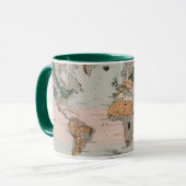 Mug Carte géologique du monde (Devant gauche)