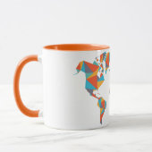 Mug Carte géométrique abstraite du monde (Gauche)