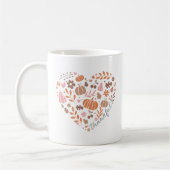 Mug Carte graphique du coeur de l'automne saisonnier (Gauche)