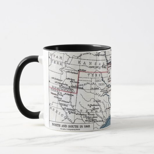 MUG CARTE : GUERRE CIVILE, 1861 (Gauche)
