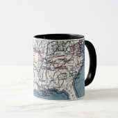 MUG CARTE : GUERRE CIVILE, 1861 (Devant droit)