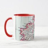 Mug CARTE : ÎLES BRITANNIQUES, c1890 (Gauche)