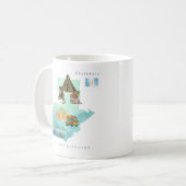 Mug Carte illustrée à l'aquarelle Guatemala | Monogram (Devant gauche)