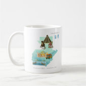 Mug Carte illustrée à l'aquarelle Guatemala | Monogram (Gauche)