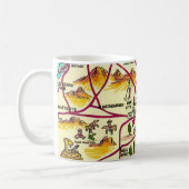 Mug Carte Illustrée Colorée de l'Arizona (Gauche)