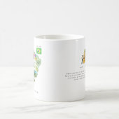 Mug Carte illustrée de Brésil à l'aquarelle | Monogram (Centre)