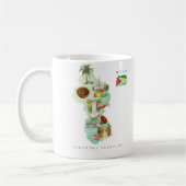 Mug Carte illustrée de la Guyane à l'aquarelle | Monog (Gauche)