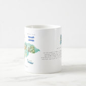 Mug Carte illustrée de l'aquarelle Honduras | Monogram (Centre)