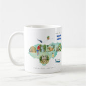 Mug Carte illustrée de l'aquarelle Honduras | Monogram (Gauche)