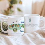 Mug Carte illustrée de l'aquarelle Honduras | Monogram<br><div class="desc">Apportez la beauté du Honduras dans votre routine quotidienne avec cette tasse de carte aquarelle. Doté d'icônes peintes à la main comme les ruines de Copán, la cascade de Pulhapanzak, la plongée sur les récifs, le lac Yojoa, les marchés traditionnels et la cathédrale de Suyapa, il célèbre l'esprit vibrant et...</div>