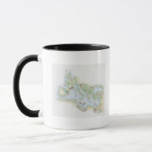 Mug Carte illustrée de l'empire romain (Gauche)