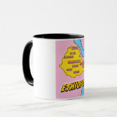 Mug Carte illustrée de l'Éthiopie dans le style Pop Ar (Devant gauche)