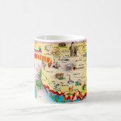 Mug Carte illustrée de l'Oklahoma vintage (Centre)