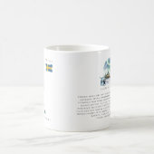 Mug Carte illustrée de Suède à l'aquarelle | Monogramm (Centre)