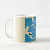 Mug Carte illustrée des îles des Caraïbes (Gauche)