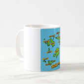 Mug Carte illustrée des îles Scilly dans le style Pop (Devant gauche)