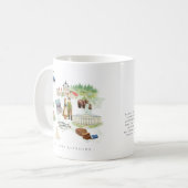 Mug Carte illustrée en aquarelle Estonie | Monogramme (Devant gauche)