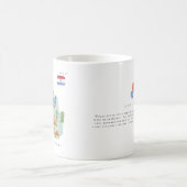 Mug Carte illustrée en aquarelle Paraguay | Monogramme (Centre)