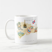 Mug Carte illustrée République Dominicaine | Monogramm (Gauche)