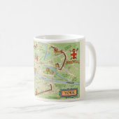 Mug Carte illustrée vintage de York Angleterre (Devant droit)