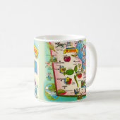 Mug Carte illustrée vintage du Delaware (Devant droit)