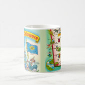 Mug Carte illustrée vintage du Delaware (Centre)